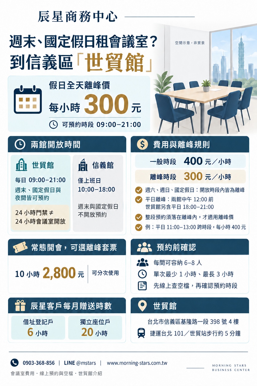 週末想開會,台北信義區哪裡租得到會議室?