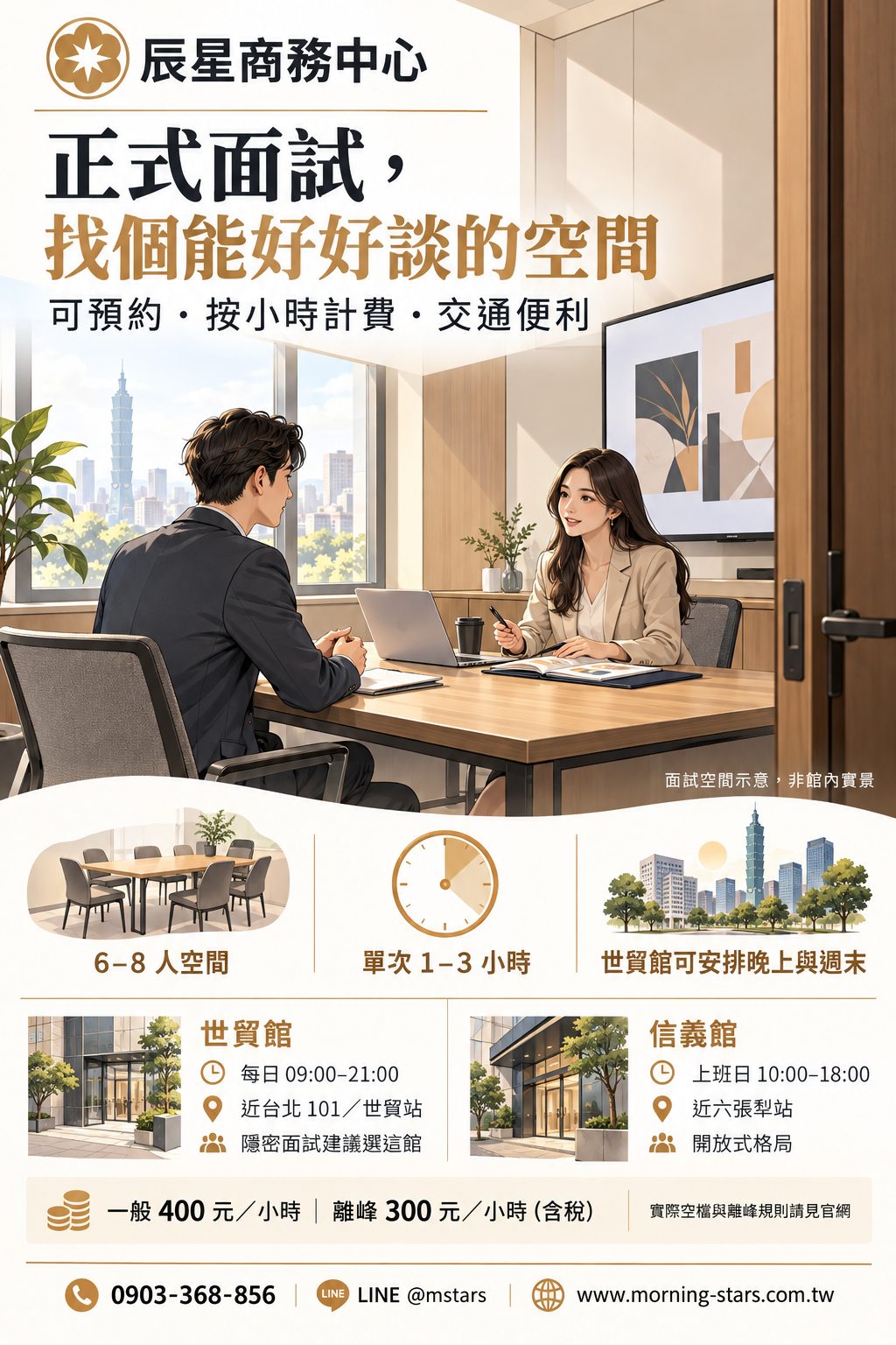 面試場地怎麼選?比咖啡廳更適合的小型會議室
