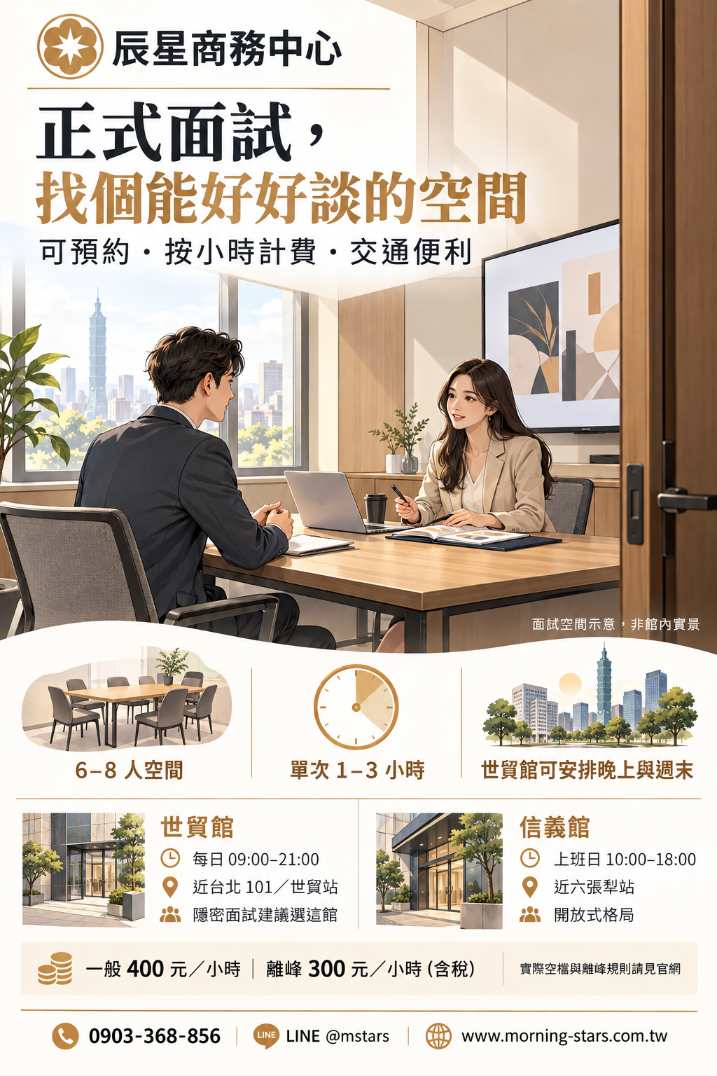 面試場地怎麼選？比咖啡廳更適合的小型會議室